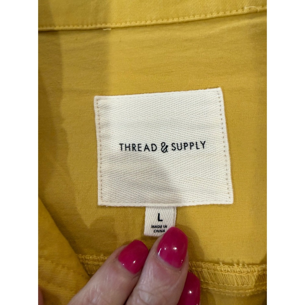 Thread & Supply Mustard Yellow Utility Field Jacket Womens Large J1187CSWT - Picture 8 of 9